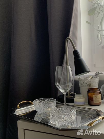 Винтажный поднос с золотыми ручками, Италия