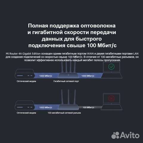 Wi-Fi роутер Xiaomi Mi Router 4A Gigabit Edition
