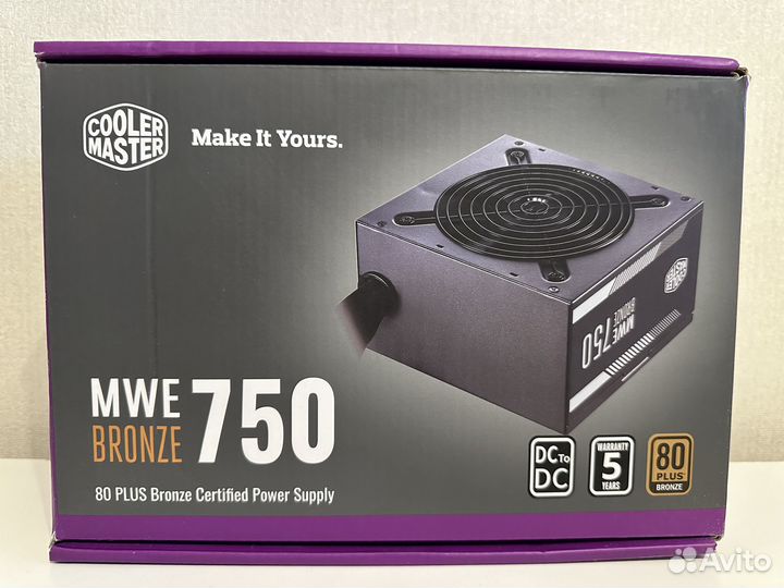 Блок питания 750w - Cooler Master V750 Bronze