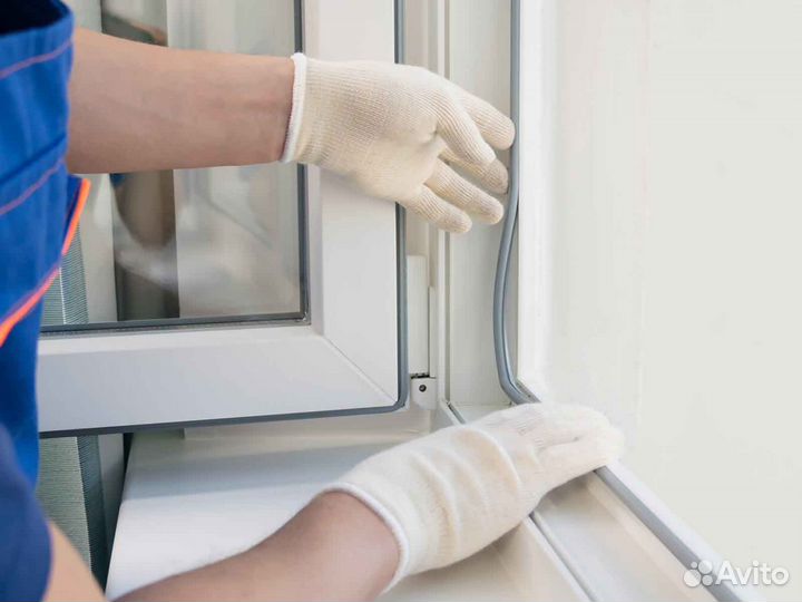 Ремонт окон, уплотнитель Schuco RAL9539