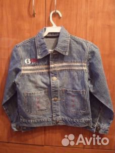 Костюм джинсовый для мал 5-6 лет, дл брюк 70 см