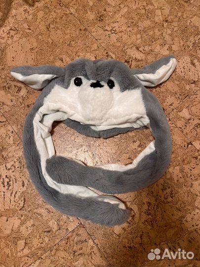 Карнавальная шапка с подвижными ушами Хаски Волк