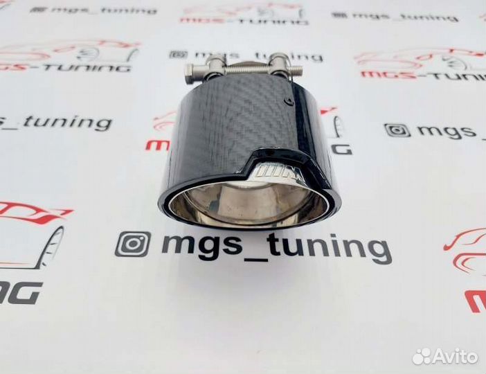 Насадка на выхлоп 102мм бмв M Pro карбон правая