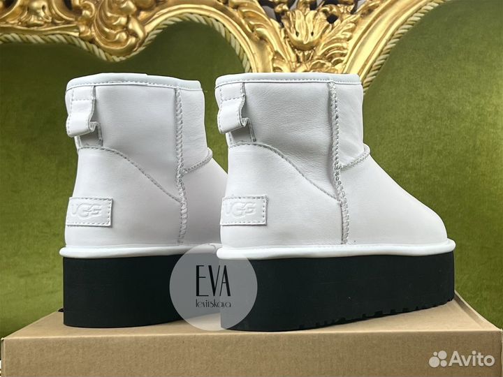 Ugg женские на платформе Mini Leather White