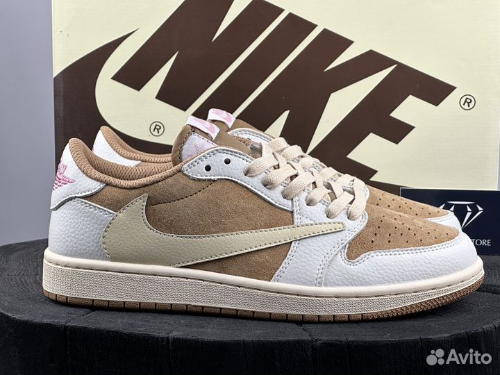 Nike Travis Scott Air Jordan 1 Low Sail Shy Pink