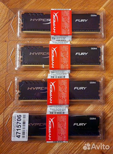 Оперативная память DDR4 Kingston HyperX fury 16x4