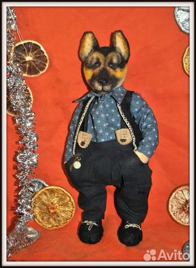 Немецкая овчарка Тедди игрушка