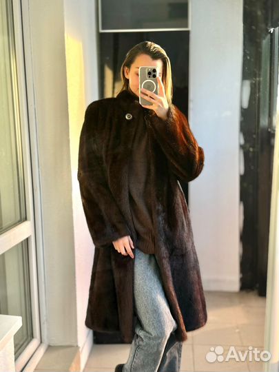 Шуба норковая длинная