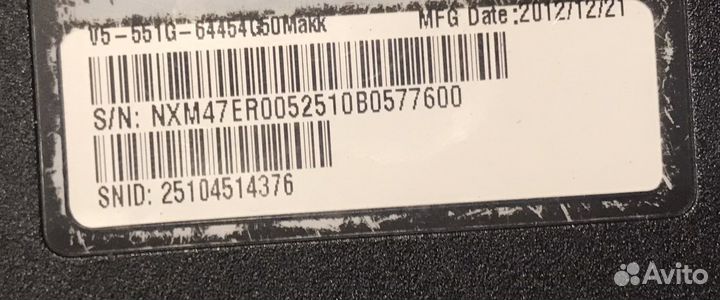 Ноутбук Acer v5-551g