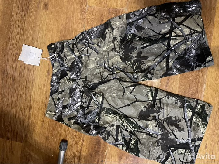 Шорты багги длинные лесной камуфляж джортсы
