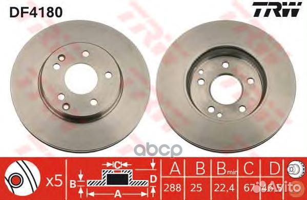 Диск тормозной передний MB W202/W203/W210 all 9