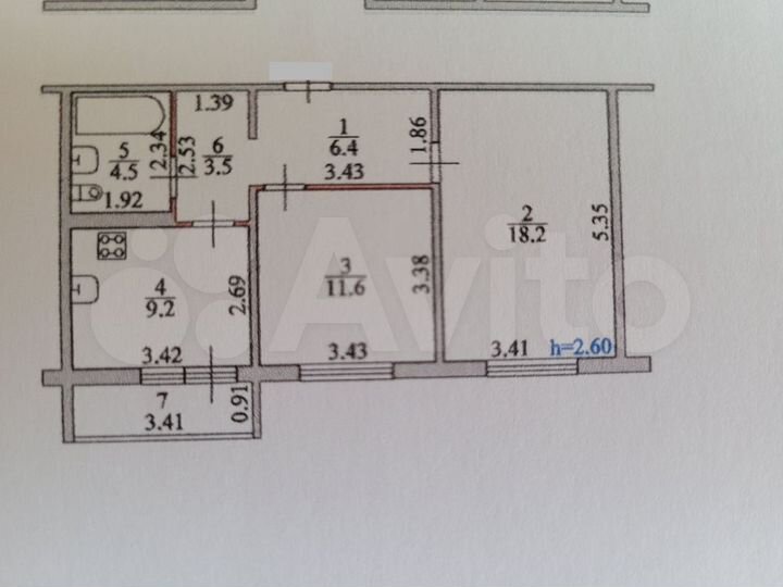 2-к. квартира, 56,5 м², 13/13 эт.