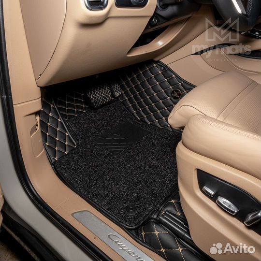 3D коврики из экокожи на Porsche под заказ