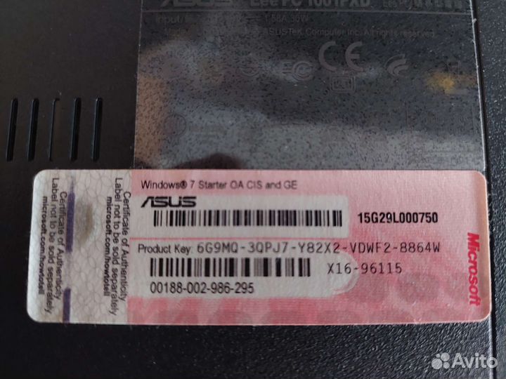 Нетбук asus 1001 PXD