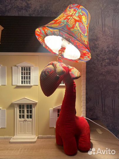 Лампа настольная с абажуром винтаж