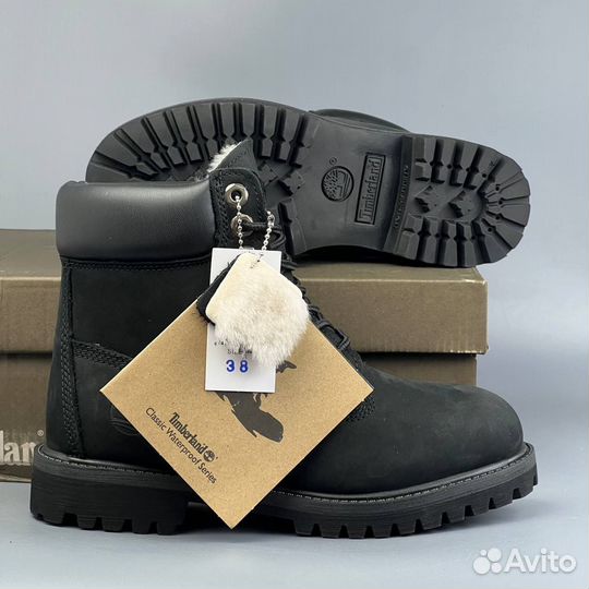 Зимние ботинки timberland black