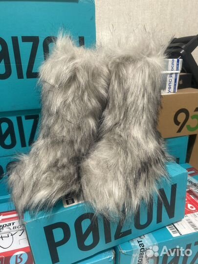 Меховые ботинки rick owens type yeti в наличии