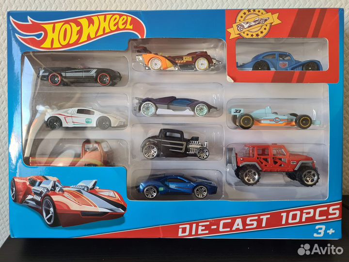 Hot wheels набор машинок 10 штук в упаковке