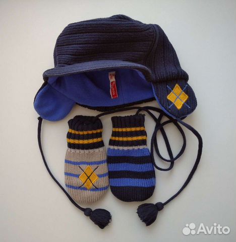 Шапка и варежки 1.5-2 года