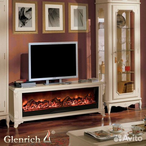 Электрокамин Glenrich Версаль S130 слоновая кость