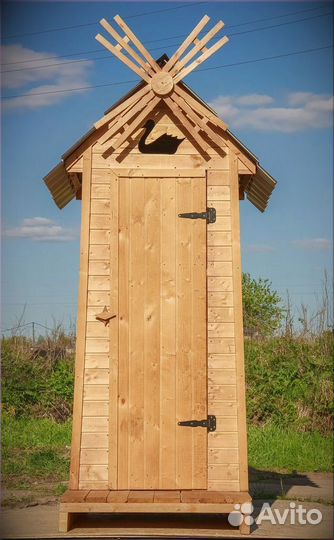 Дачный туалет деревянный Х212