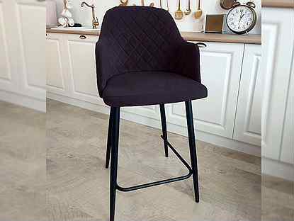 Барный кухонный стул с мягким сиденьем и спинкой