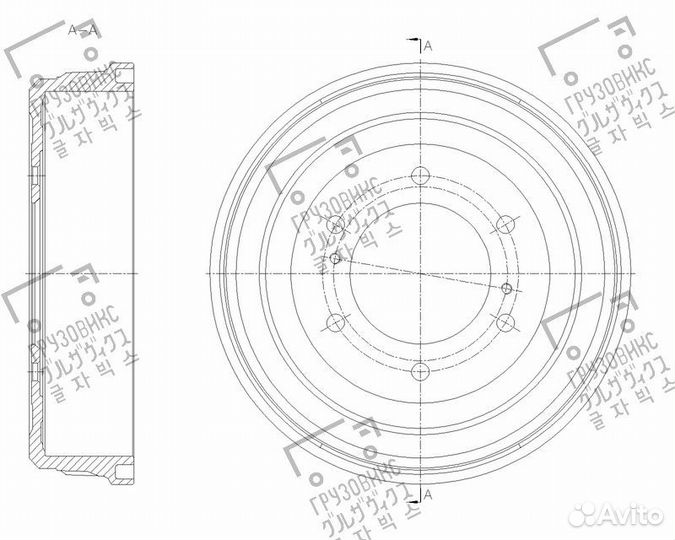 Барабан тормозной, gbrake (Япония) GD-61004