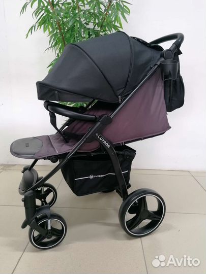 Новая коляска Luxmom G30 большие колеса (чёрный)