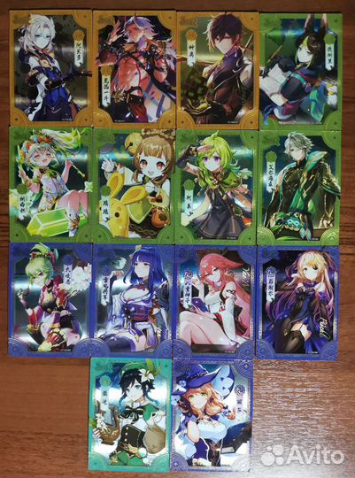 Геншин коллекционные карточки