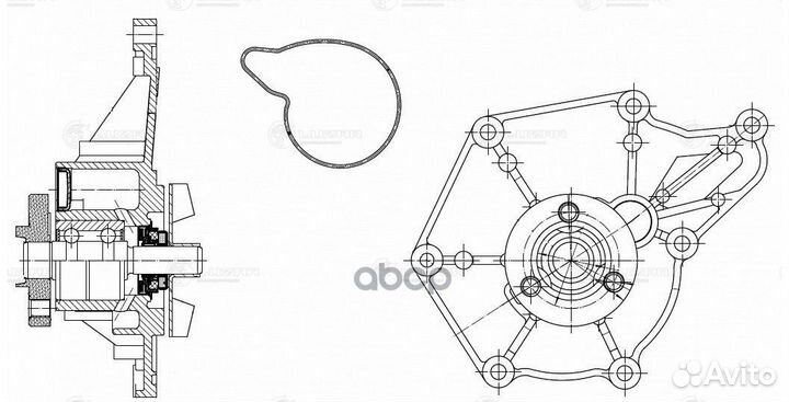 Насос водяной (помпа) audi: A4 (8EC, B7), A4 (8