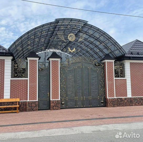 Кованные навесы ворота