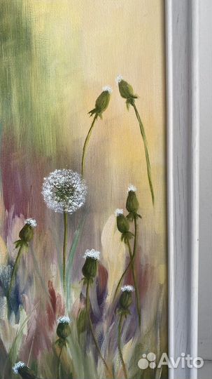 Картина холст масло цветы