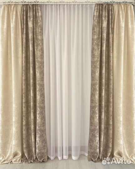 Комплект штор Мрамор Дуэт