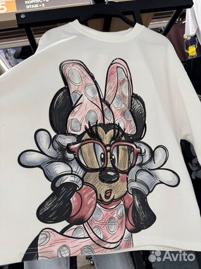 Футболка варенка Минни Маус оверсайз до 48