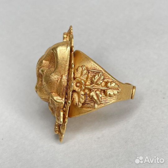 Винтажное кольцо с кошкой Askew London, 1990-2000 гг Англия No.8966