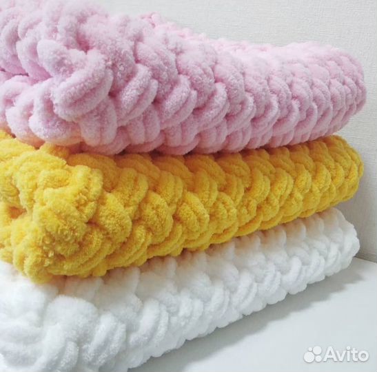 Плед детский вязаный ручная работа