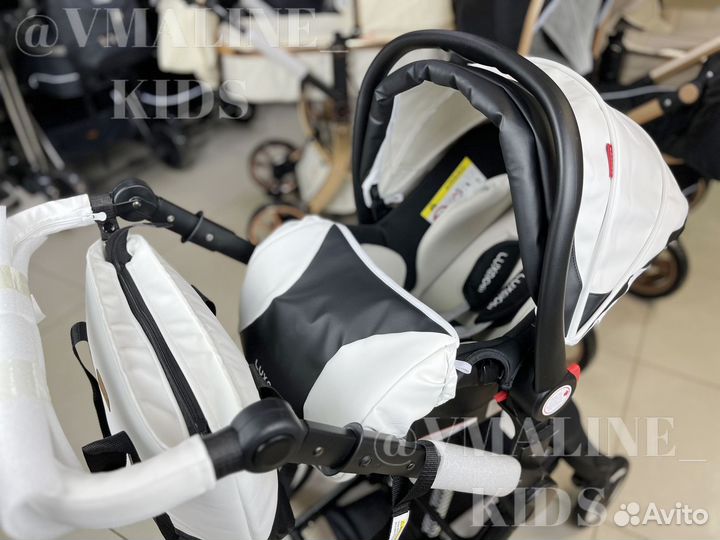 Коляска экокожа 3 в 1