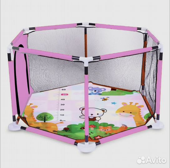 Детский игровой манеж с ковриком