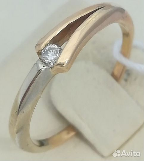 Кольцо / размер 17 / 1,94г / Золото585 / бриллиант