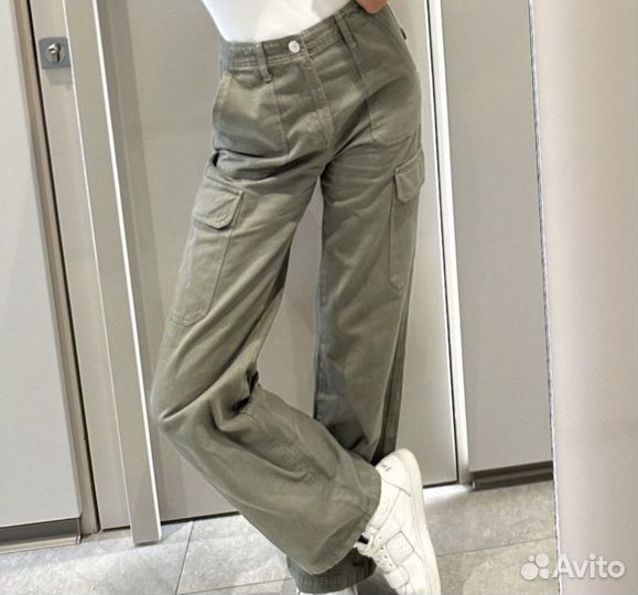 Штаны Карго zara 34 размер новые