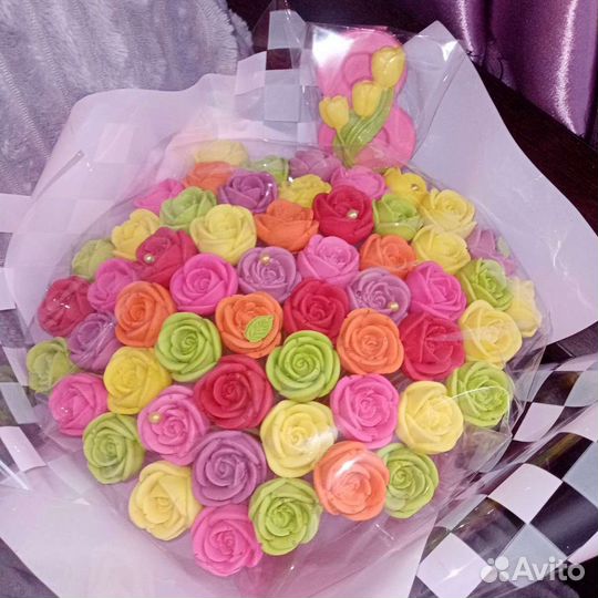 Шоколадные букеты(розы,ромашки,пионы,тюльпаны)