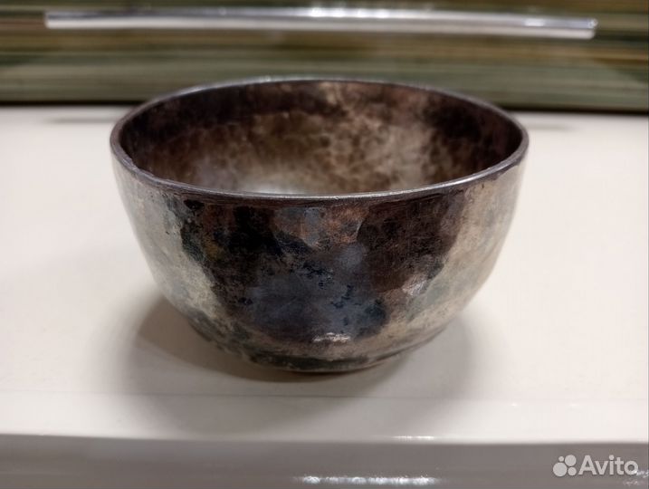 Чаша Тибет 19 век. Бронза посеребрённая