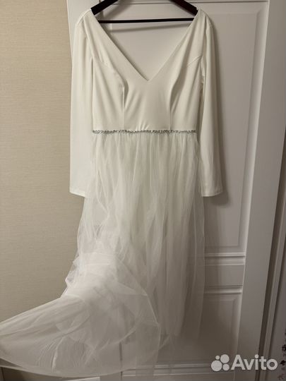 Нарядное платье белое размер XL(50)