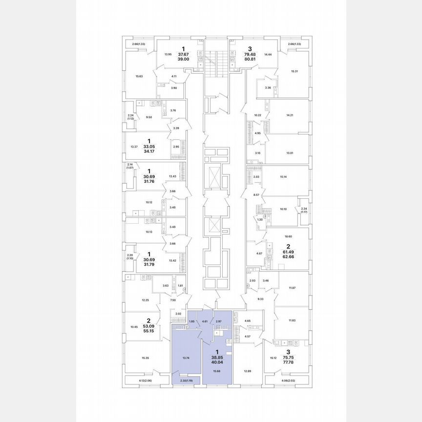 1-к. квартира, 40 м², 12/12 эт.