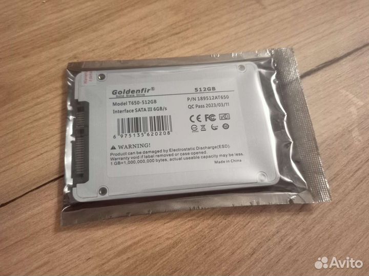 Новый SSD 512 gb