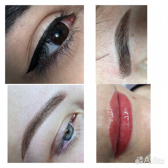 Перманентный макияж.Татуаж.Пудровые брови