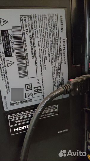 Телевизор samsung ue49mu6100u