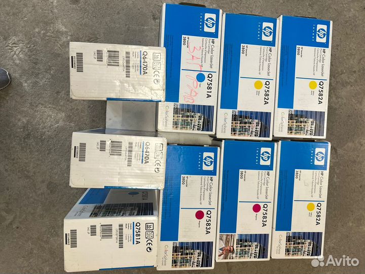 Цветной принтер HP Color LJ 3800, картриджи