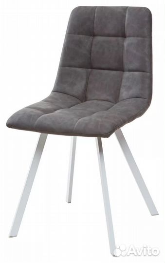 Стул chilli square белый/экокожа серая сталь RU-07