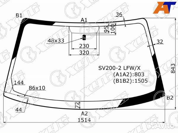 Стекло лобовое toyota camry gracia